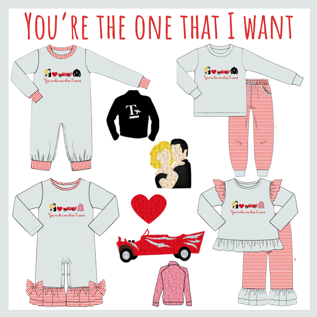 PO14 You’re The One That I Want Girl Romper